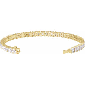Lab-Grown Diamond Line Bracelet · 10.5 ct — 14K Yellow Gold view 3