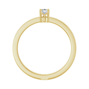 Claw-Prong Solitaire Ring · 0.17–0.25 ct — 14K Yellow Gold view 3