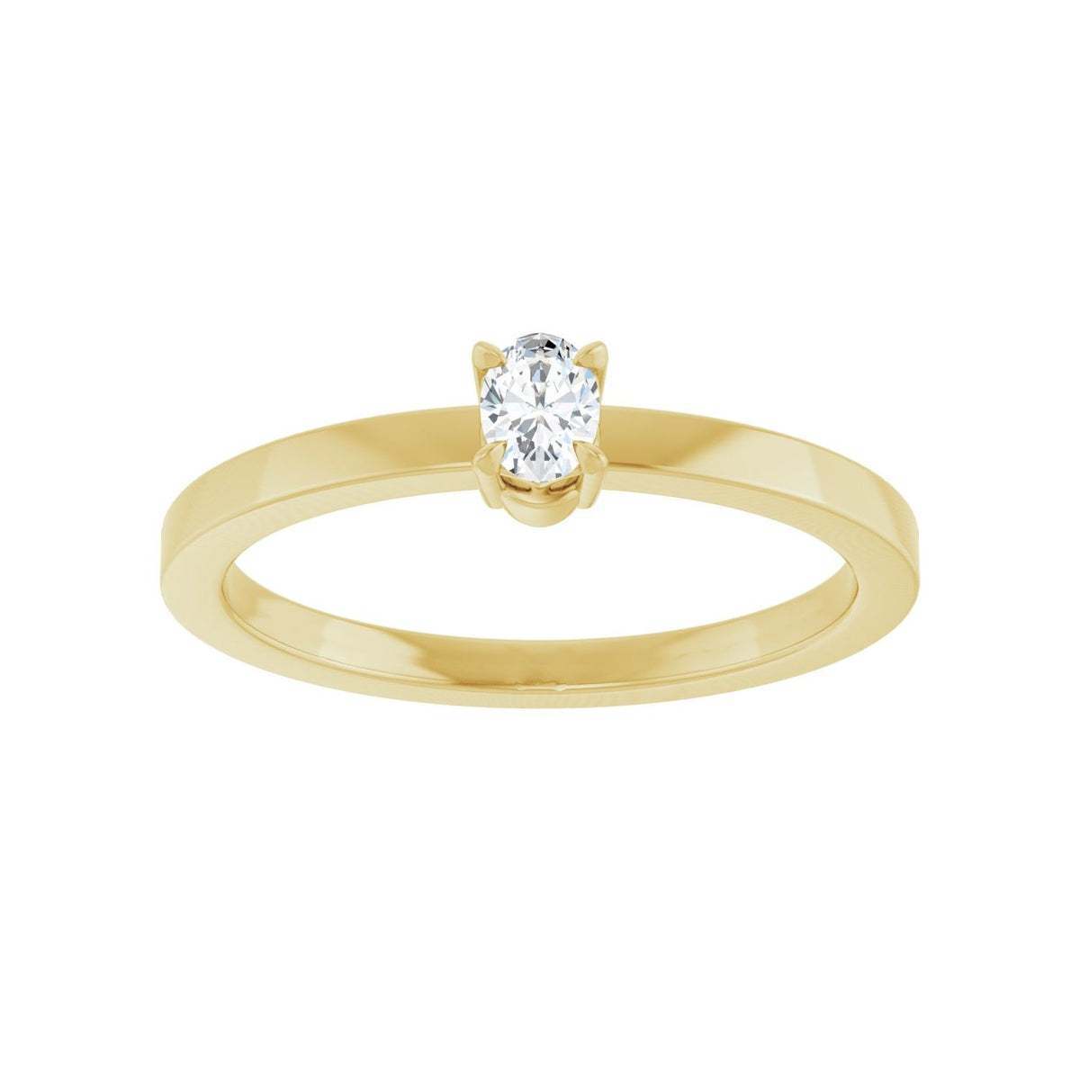 Claw-Prong Solitaire Ring · 0.17–0.25 ct — 14K Yellow Gold view 2