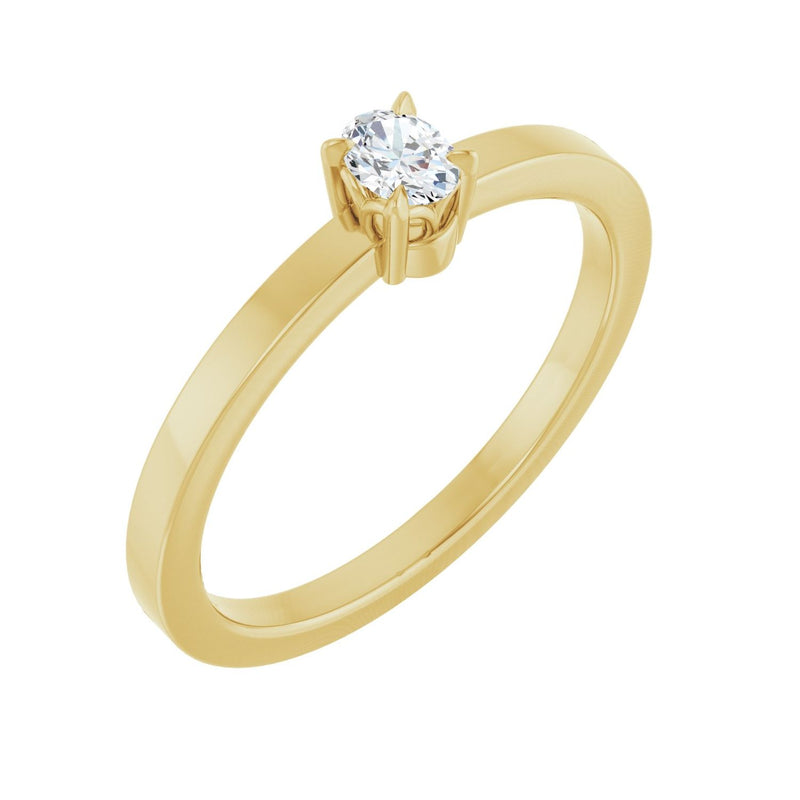 Claw-Prong Solitaire Ring · 0.17–0.25 ct — 14K Yellow Gold