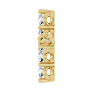 Accented Sideways Cross Necklace · 2.33 ct — 14K Yellow Gold view 3