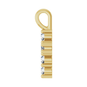 Accented Cross Pendant · 0.17–2 ct — 14K Yellow Gold view 3