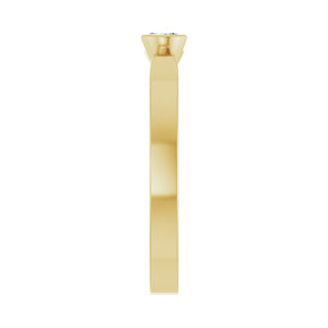 Half-Bezel Solitaire Ring · 0.25 ct — 14K Yellow Gold view 4