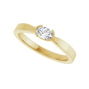 Half-Bezel Solitaire Ring · 0.25 ct — 14K Yellow Gold view 5