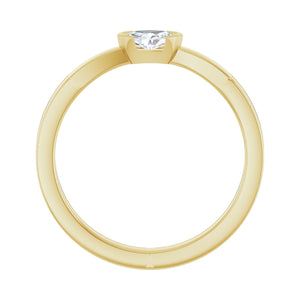Half-Bezel Solitaire Ring · 0.25 ct — 14K Yellow Gold view 2