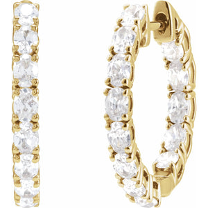 Inside-Outside Hoop Earrings · 2.63 ct — 14K Yellow Gold view 2