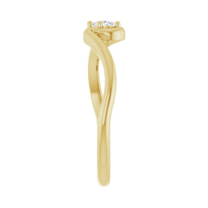 Solitaire Freeform Ring · 0.17 ct — 14K Yellow Gold view 4