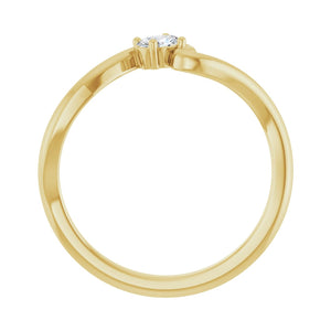 Solitaire Freeform Ring · 0.17 ct — 14K Yellow Gold view 2