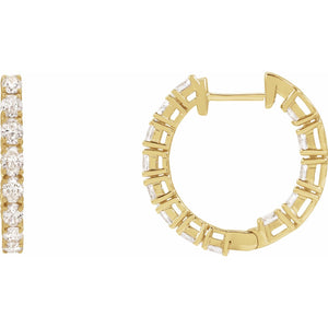 Inside-Outside Hoop Earrings · 2.63 ct — 14K Yellow Gold