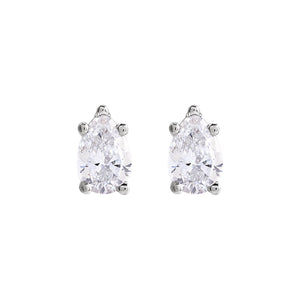 Pear 5-Prong Stud Earrings · 0.38–2 ct — 14K White Gold view 2