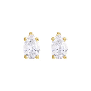 Pear 5-Prong Stud Earrings · 0.38–2 ct — 14K Yellow Gold view 2