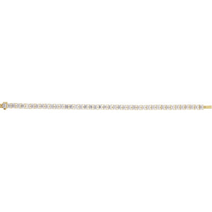 Lab-Grown Diamond Line Bracelet · 10.5 ct — 14K Yellow Gold view 5