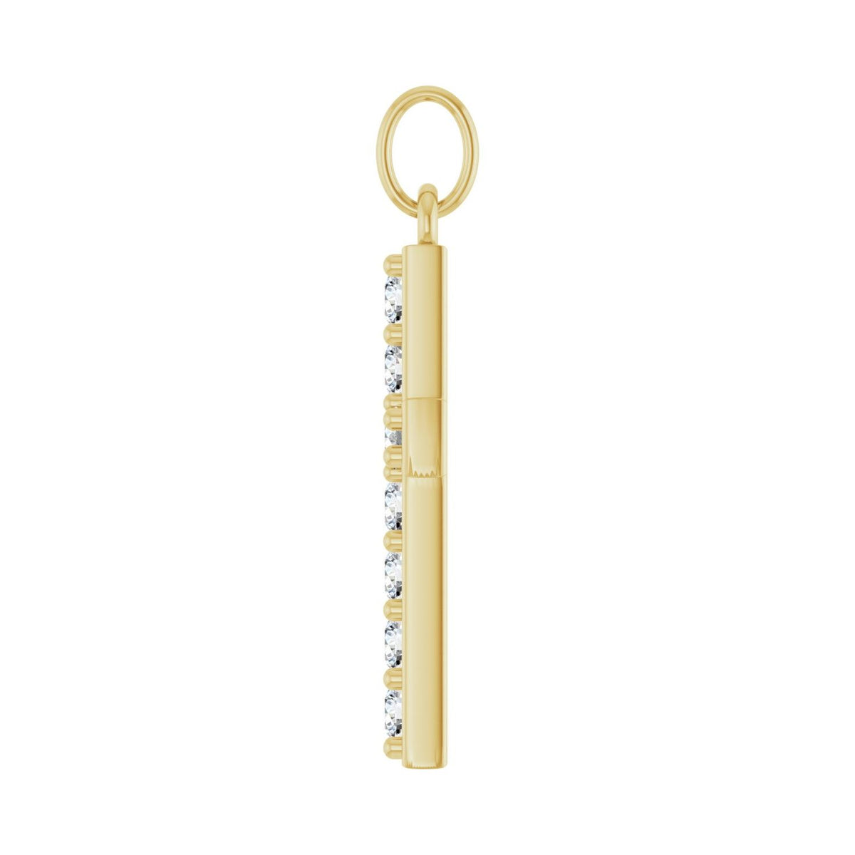 Accented Cross Pendant · 2.33–2.5 ct — 14K Yellow Gold view 2