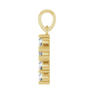 Accented Cross Necklace · 2.45–6.3 ct — 14K Yellow Gold view 3