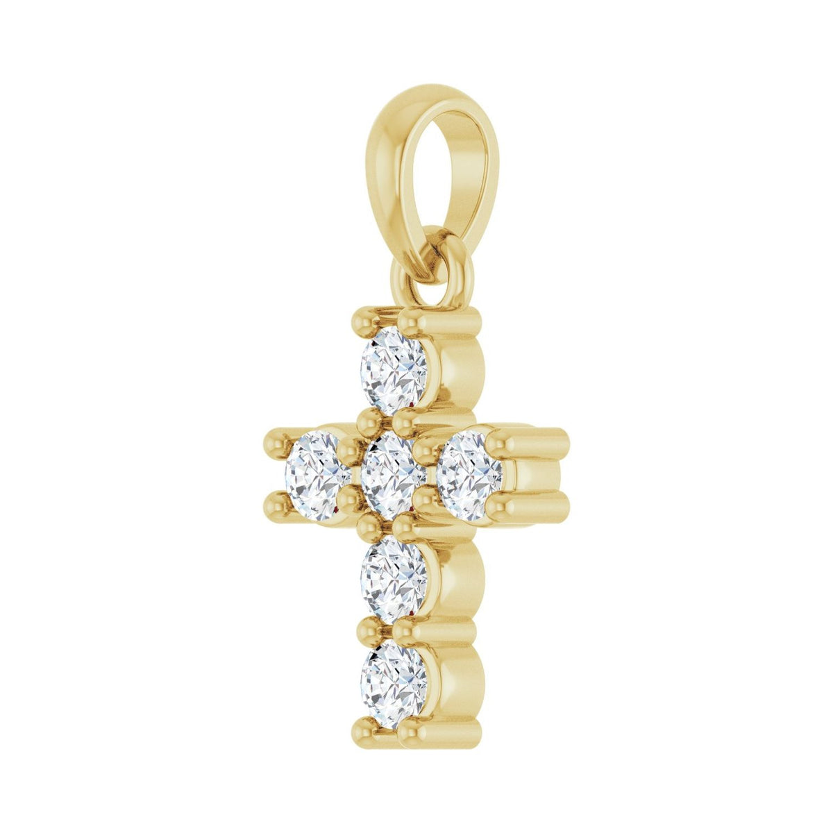 Accented Cross Necklace · 2.45–6.3 ct — 14K Yellow Gold view 2