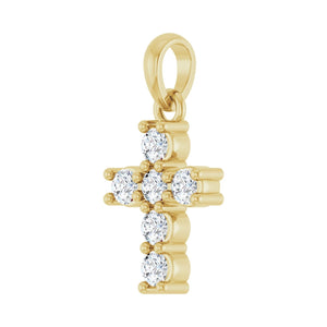 Accented Cross Necklace · 2.45–6.3 ct — 14K Yellow Gold view 2