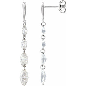 Lab-Grown Diamond Earrings · 1.5 ct — 14K White Gold