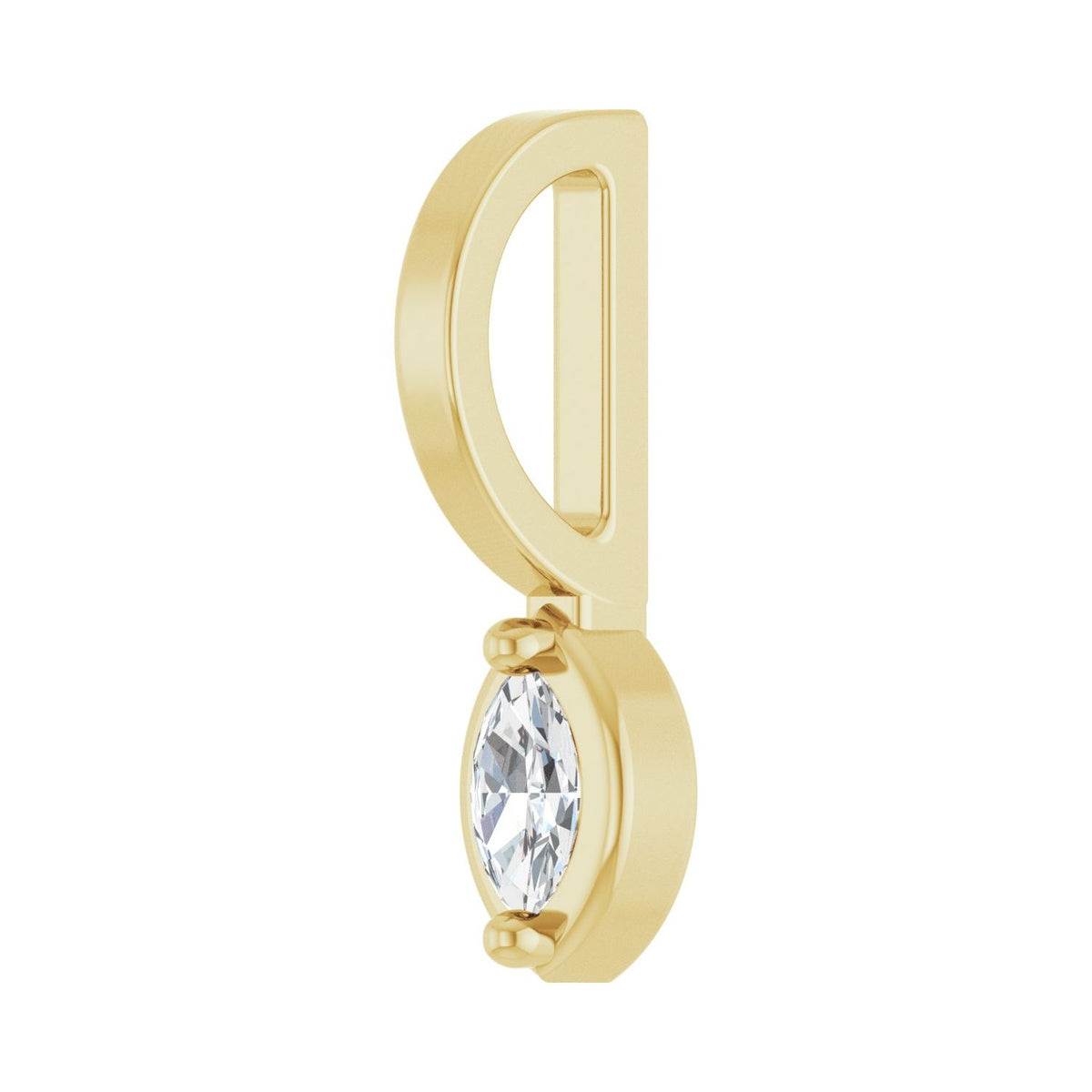 Solitaire Pendant · 7.13 ct — 14K Yellow Gold view 2