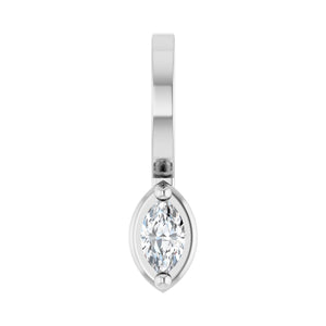 Solitaire Pendant · 7.13 ct — 14K White Gold