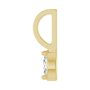 Solitaire Pendant · 7.13 ct — 14K Yellow Gold view 3