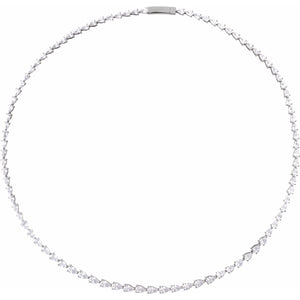 Line Necklace · 17.8 ct — 14K White Gold