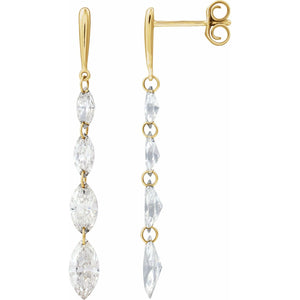 Lab-Grown Diamond Earrings · 1.5 ct — 14K Yellow Gold