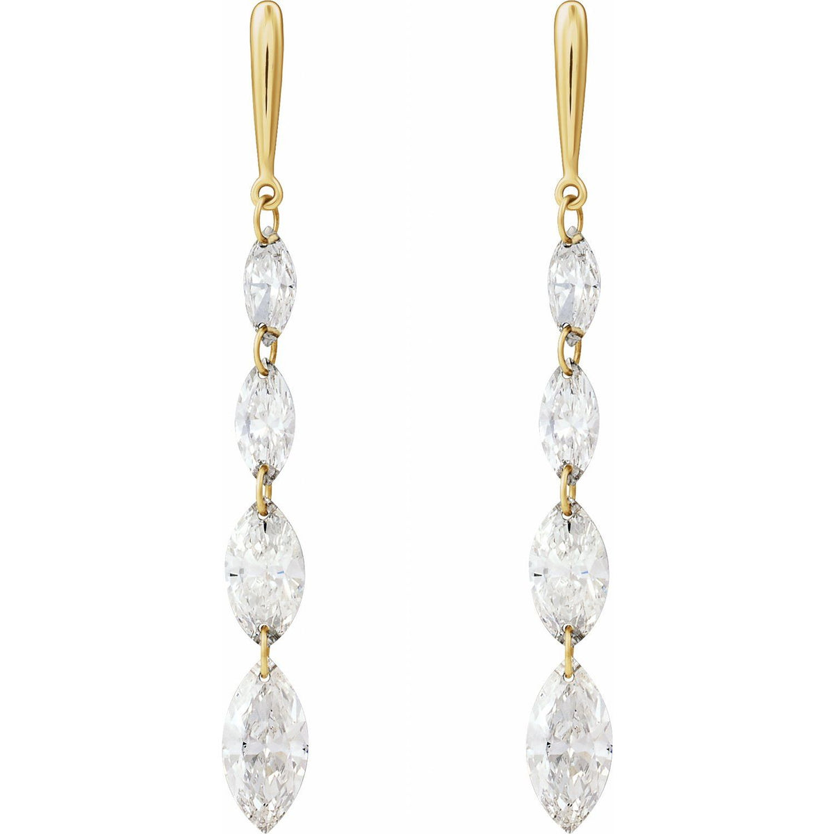 Lab-Grown Diamond Earrings · 1.5 ct — 14K Yellow Gold view 2