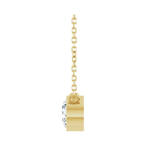 Bezel-Set Solitaire Necklace · 6.13–7.5 ct — 14K Yellow Gold view 3