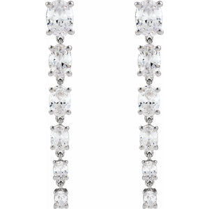 Lab-Grown Diamond Earrings — 14K White Gold view 2