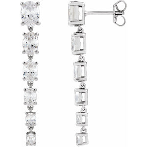 Lab-Grown Diamond Earrings — 14K White Gold