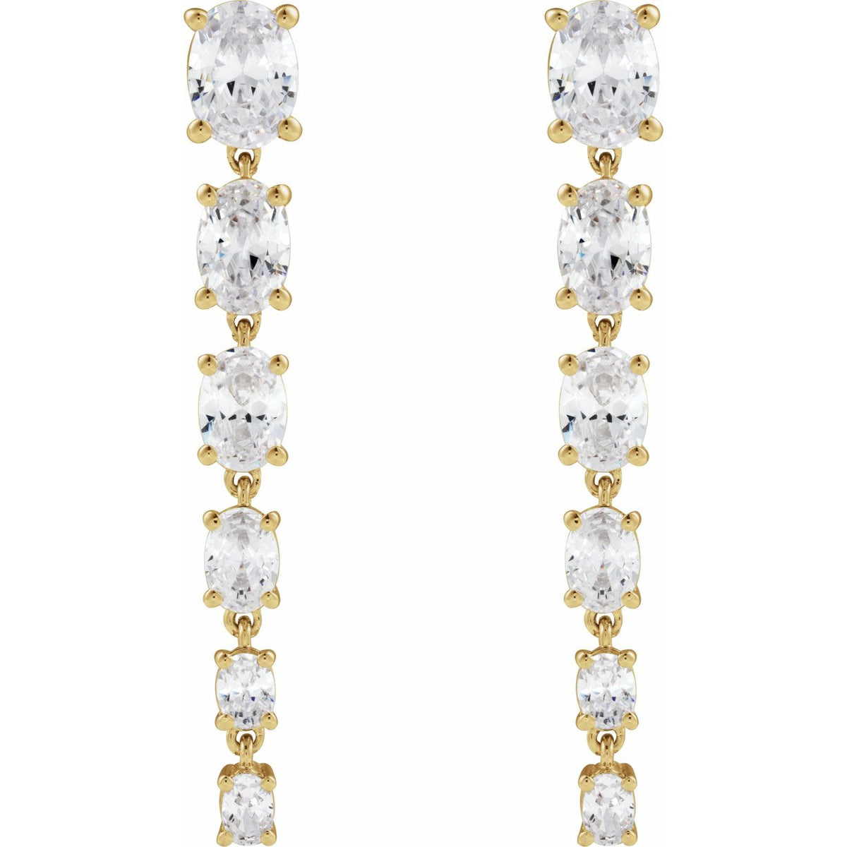 Lab-Grown Diamond Earrings — 14K Yellow Gold view 2
