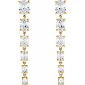 Lab-Grown Diamond Earrings — 14K Yellow Gold view 2