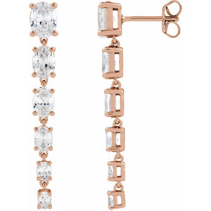 Lab-Grown Diamond Earrings — 14K Rose Gold