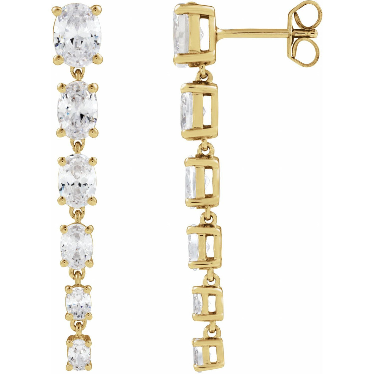 Lab-Grown Diamond Earrings — 14K Yellow Gold