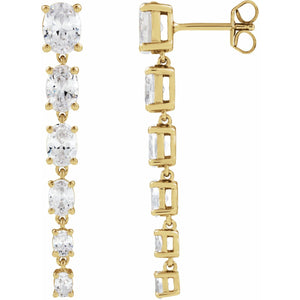 Lab-Grown Diamond Earrings — 14K Yellow Gold