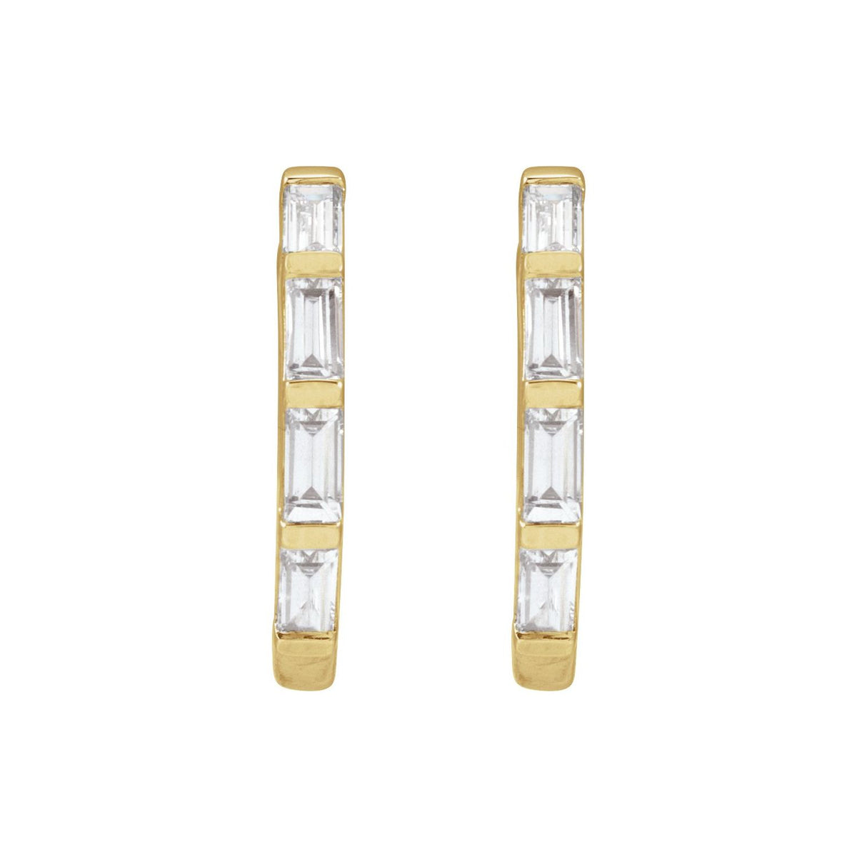 Lab-Grown Diamond Hoop Earrings · 0.33 ct — 14K Yellow Gold view 2