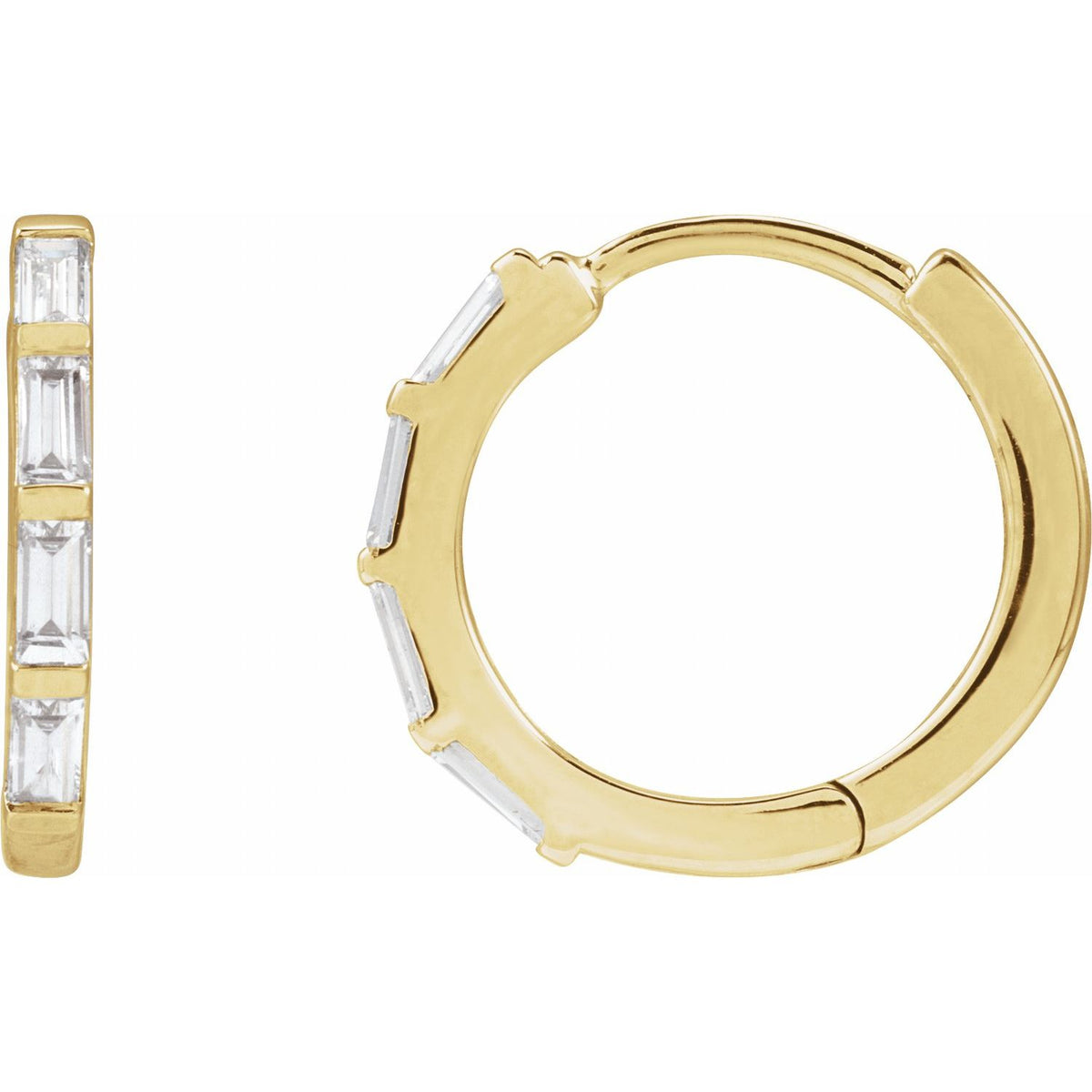 Lab-Grown Diamond Hoop Earrings · 0.33 ct — 14K Yellow Gold