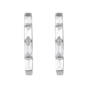 Lab-Grown Diamond Hoop Earrings · 0.33 ct — 14K White Gold view 2