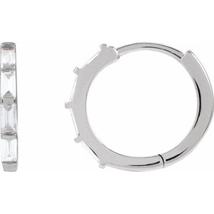 Lab-Grown Diamond Hoop Earrings · 0.33 ct — 14K White Gold