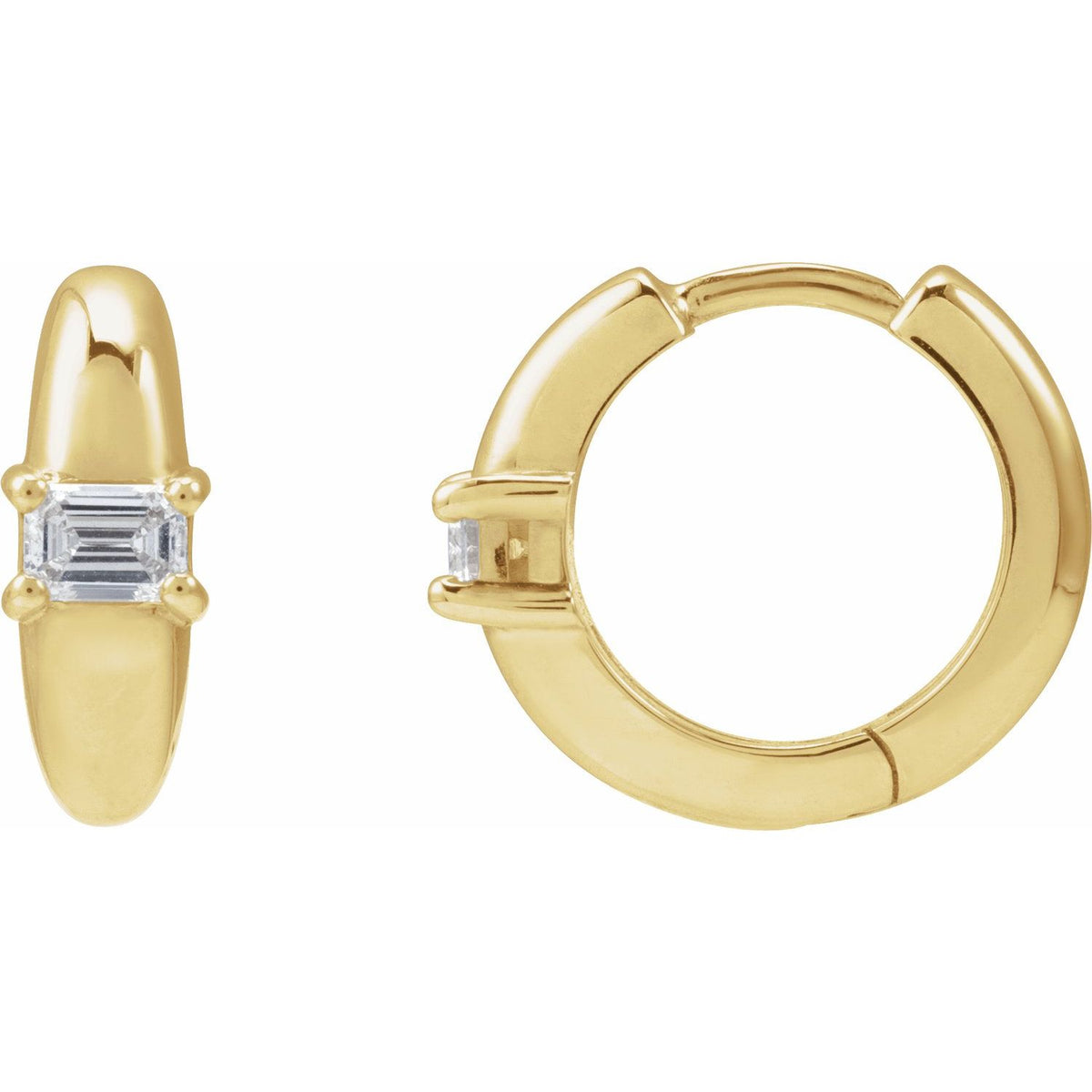 Accented Hoop Earrings · 0.33 ct — 14K Yellow Gold