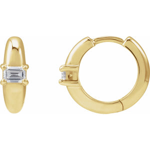 Accented Hoop Earrings · 0.33 ct — 14K Yellow Gold