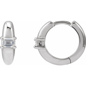 Accented Hoop Earrings · 0.33 ct — 14K White Gold