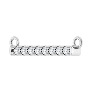 French-Set Bar Necklace · 1.26–3.75 ct — 14K White Gold view 2
