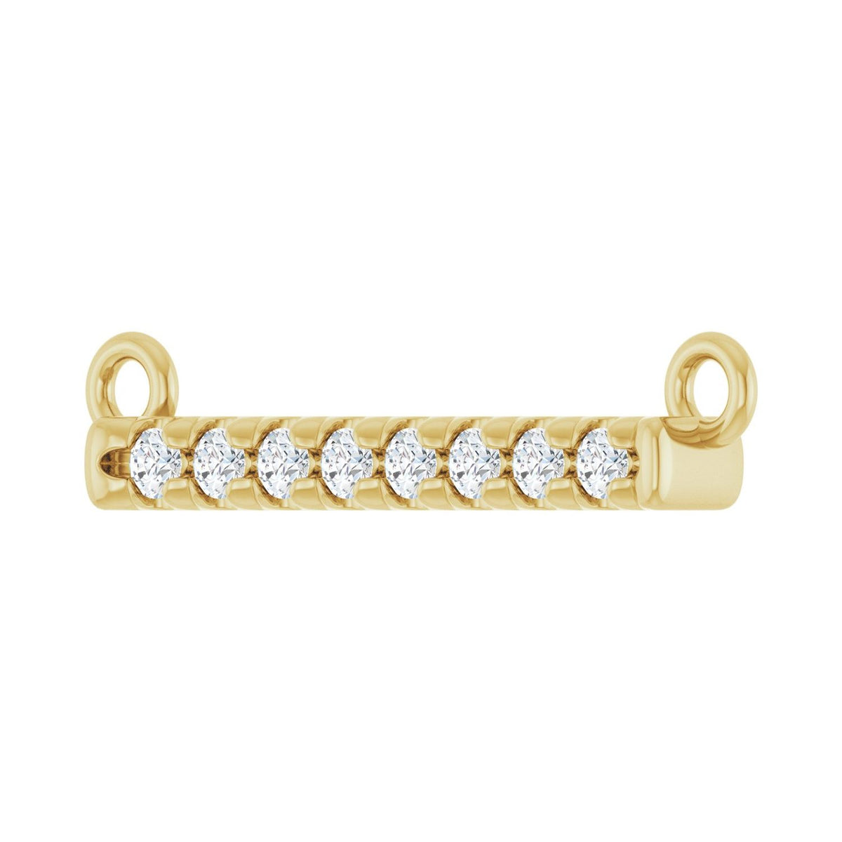 French-Set Bar Necklace · 1.26–3.75 ct — 14K Yellow Gold view 2