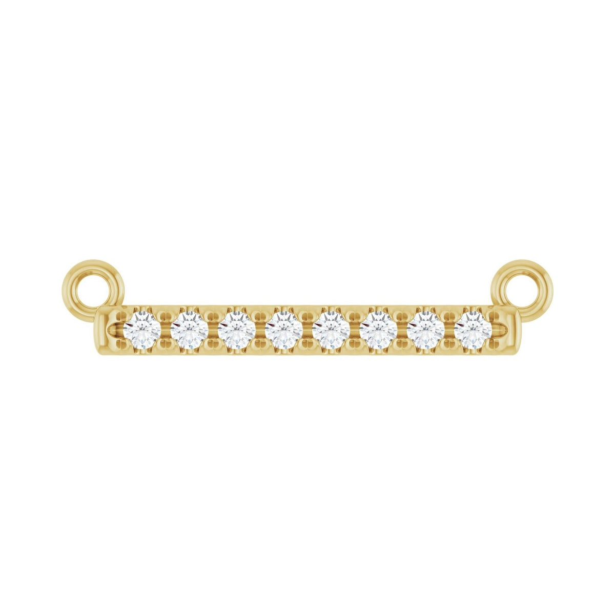 French-Set Bar Necklace · 1.26–3.75 ct — 14K Yellow Gold