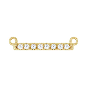 French-Set Bar Necklace · 1.26–3.75 ct — 14K Yellow Gold