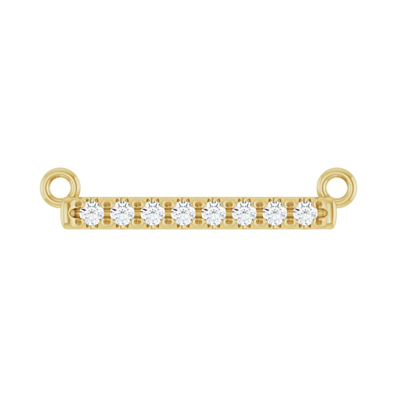 French-Set Bar Necklace · 1.26–3.75 ct — 14K Yellow Gold
