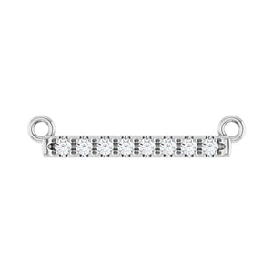 French-Set Bar Necklace · 1.26–3.75 ct — 14K White Gold