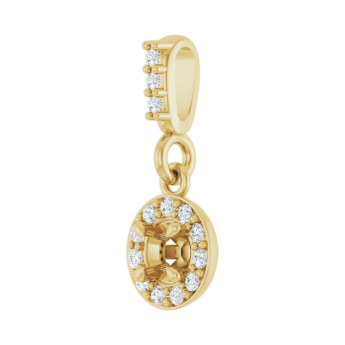 Halo-Style Pendant · 3.05–8.6 ct — 14K Yellow Gold view 2