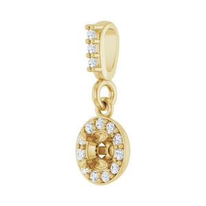 Halo-Style Pendant · 3.05–8.6 ct — 14K Yellow Gold view 2
